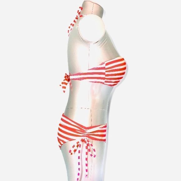 RYGY SPORT Red Strip Bikini Set - Picture 2 of 9